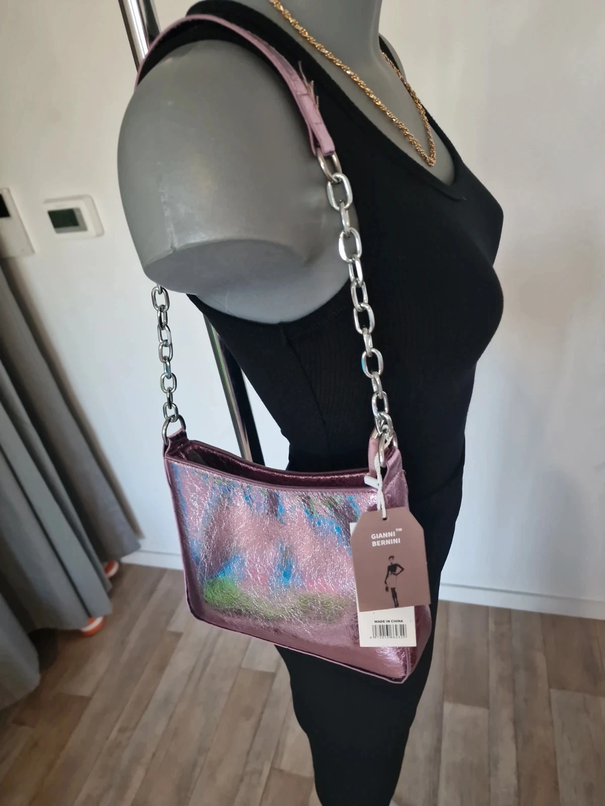 Sac bandoulière rose brillant – photo 10